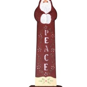 Folk Art Santa Wood Handpainted Holiday Christmas Decor